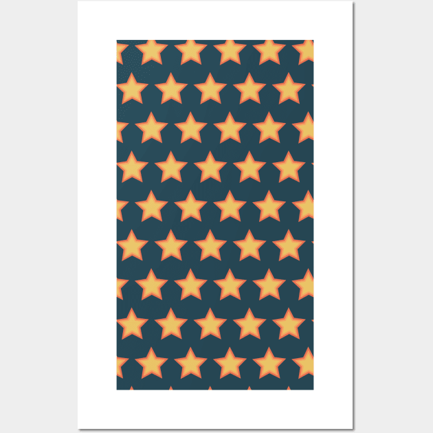 Ahmed | Colorful Stars Pattern Wall Art by jeeneecraftz